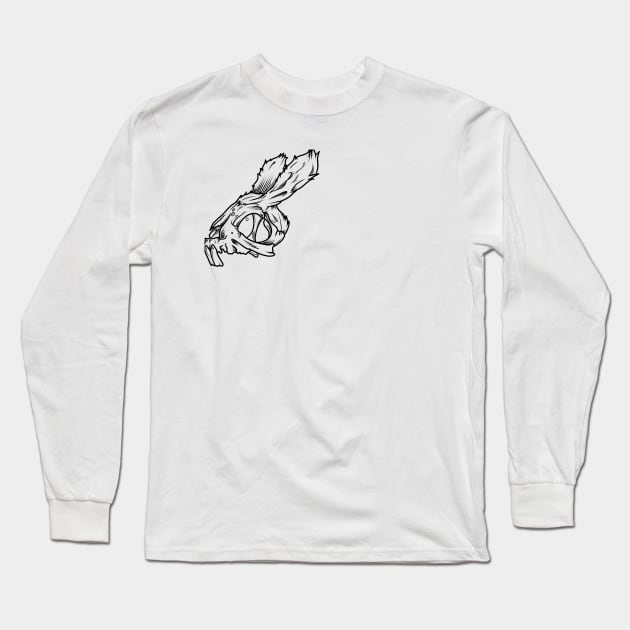 Bunny Skull Long Sleeve T-Shirt by Scottconnick